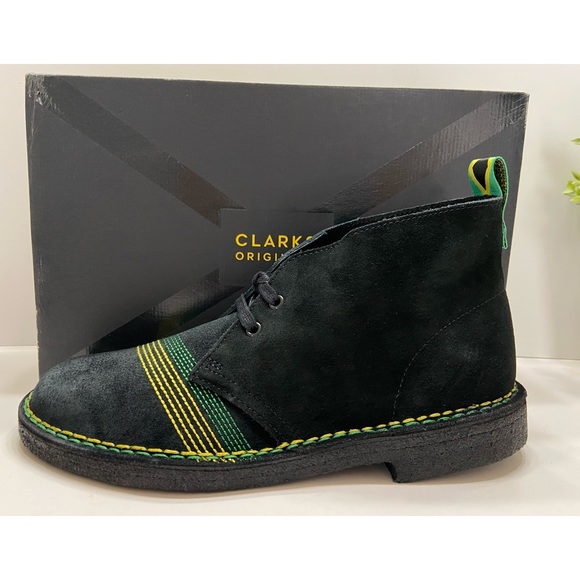 NEW Clarks Originals Desert Jamaica Men’s Lace Up Boots Limited Edition Black 8 - Picture 8 of 12